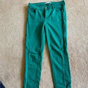 Women's Green Skinny Jeans, super soft, Zara